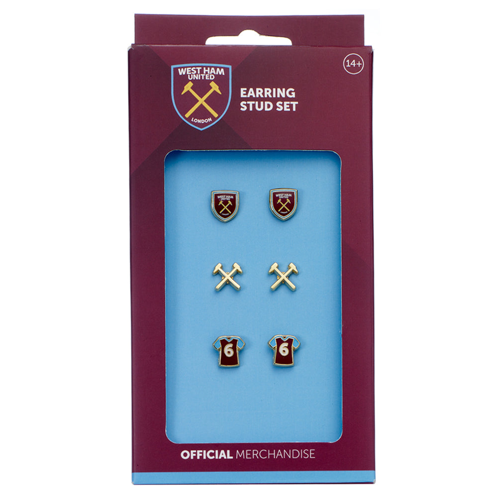 West Ham United FC Stud Earring Set: 3 - Earrings By West Ham United