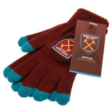 West Ham United FC Touchscreen Knitted Gloves Junior: 3 - Gloves By West Ham United