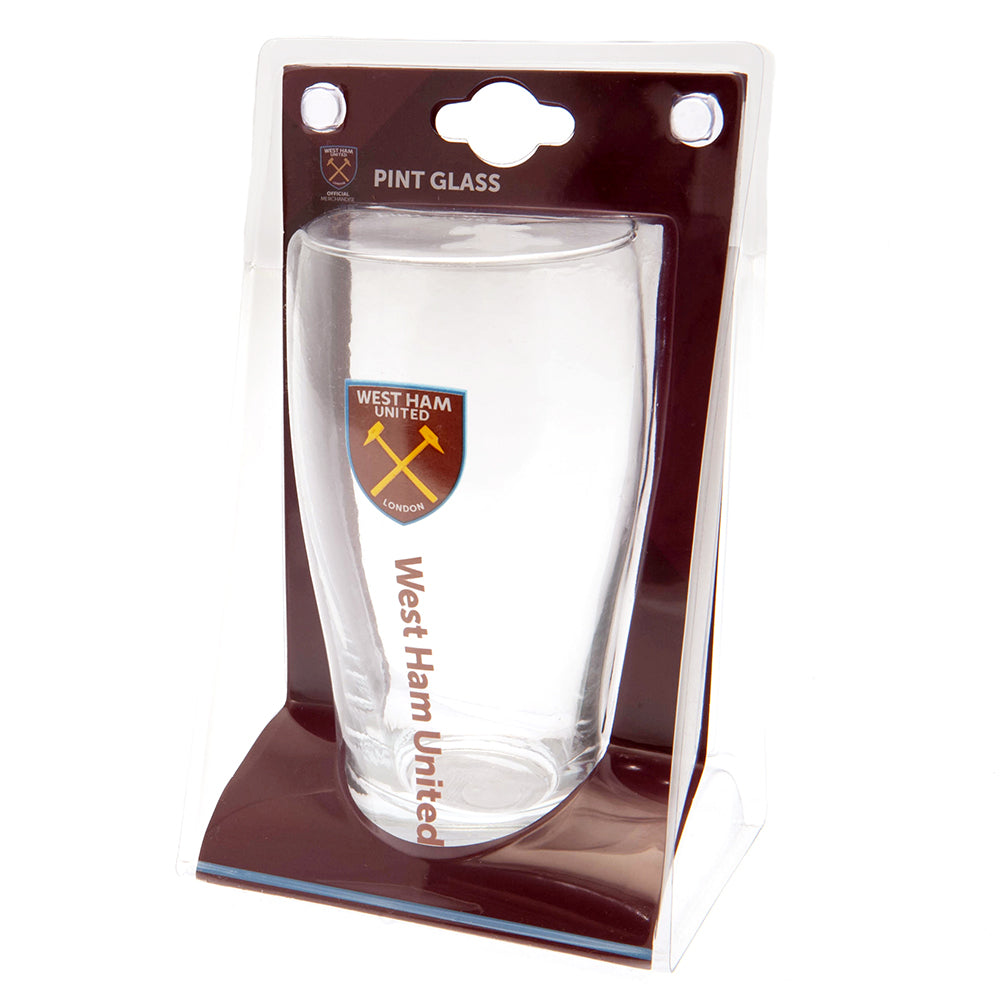West Ham United FC Tulip Pint Glass: 3 - Glassware By West Ham United