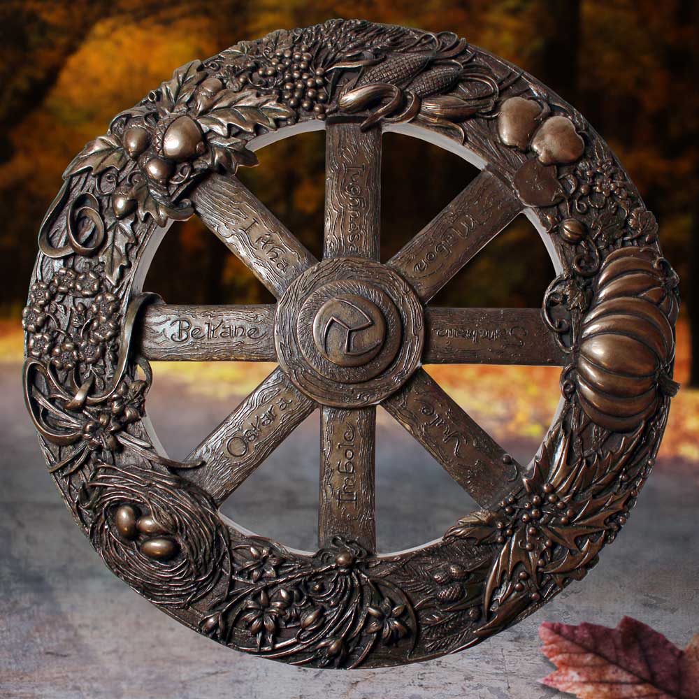 Wheel Of The Year Plaque Pagen Holiday Calendar 25cm: 1 - Wall Hanging Sculptures By Gift Moments
