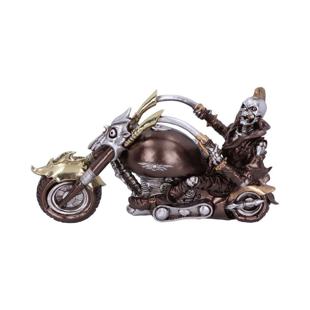 Wheels of Steel 29cm Steampunk Motorcycle Skeleton Figurine.: 3 - Figures & Collectables By Gift Moments