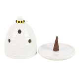 White Beehive Incense Cone Holder: 3 - Incense Holders By Gift Moments