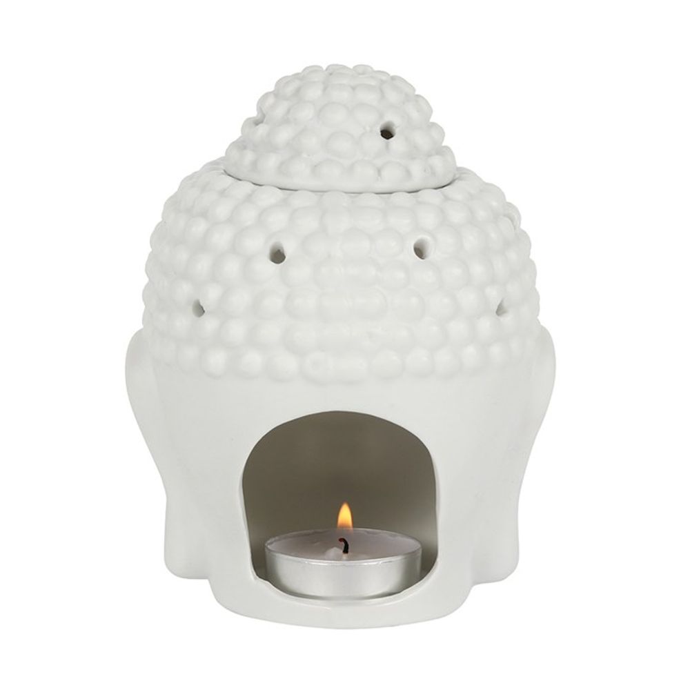 White Buddha Head Oil Burner: 4 - Oil & Wax Burners By Gift Moments