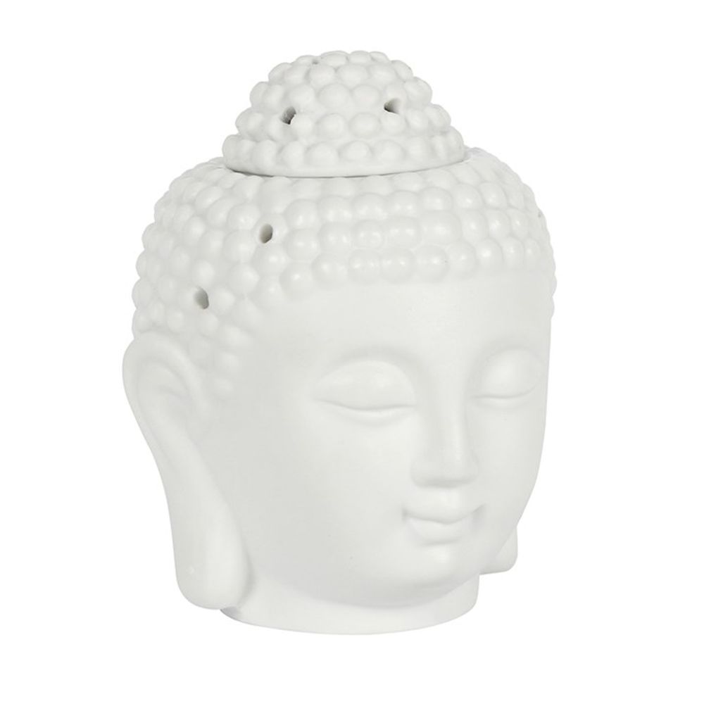 White Buddha Head Oil Burner: 2 - Oil & Wax Burners By Gift Moments