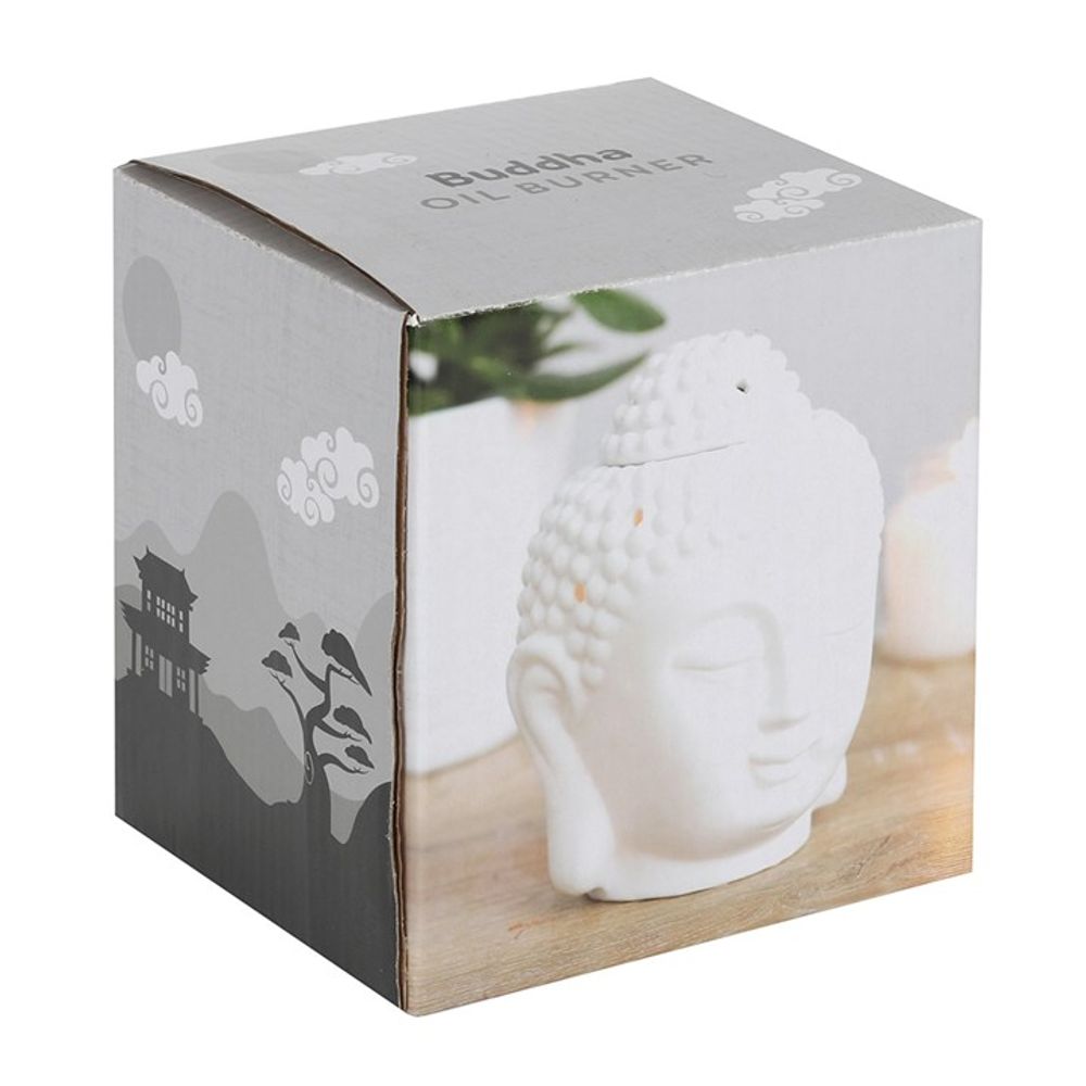 White Buddha Head Oil Burner: 5 - Oil & Wax Burners By Gift Moments