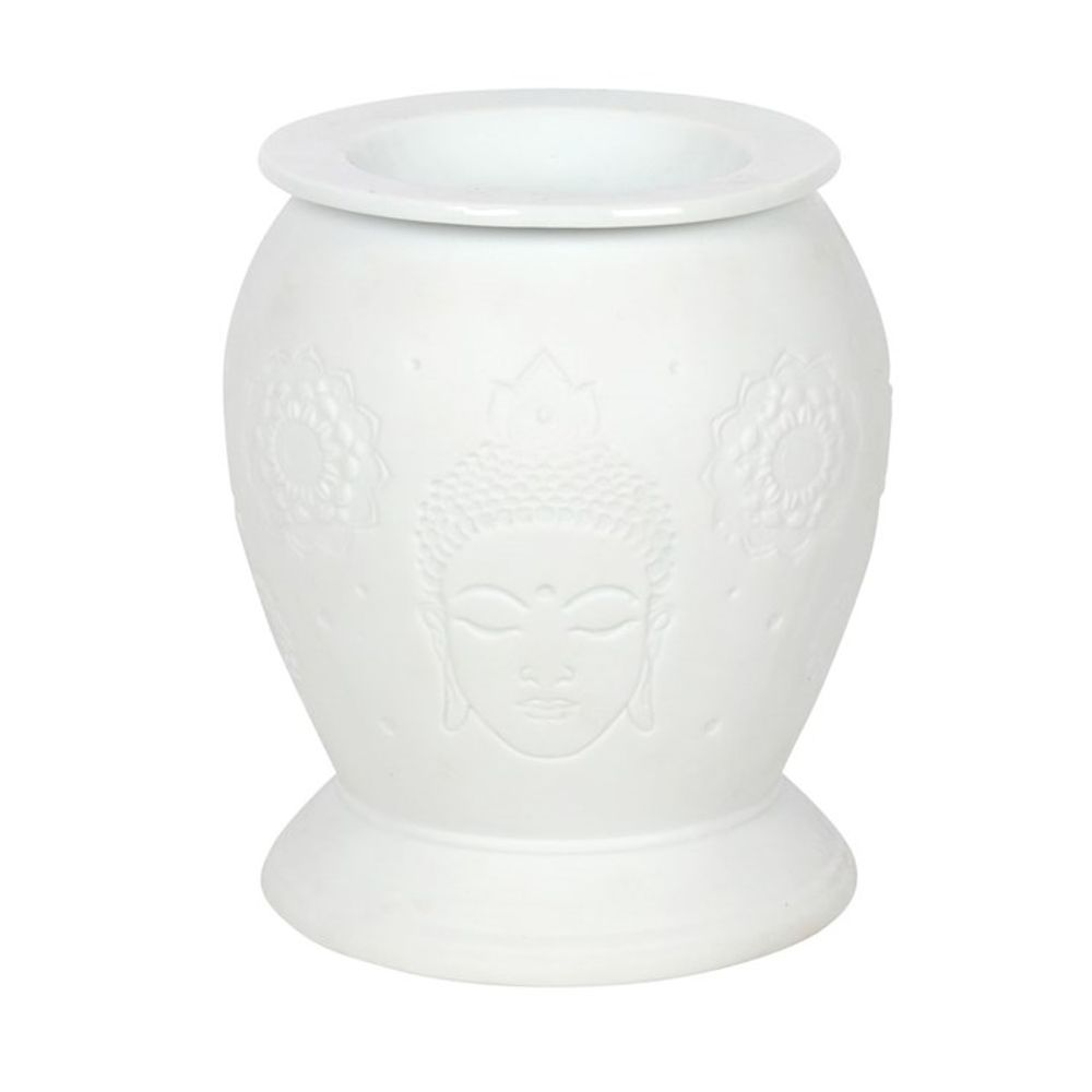 White Ceramic Buddha Electric Oil Burner: 2 - Oil & Wax Burners By Gift Moments