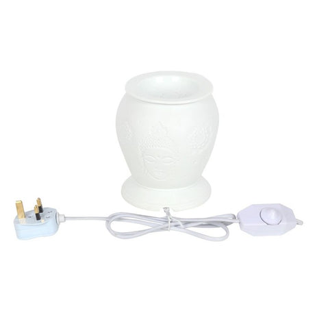 White Ceramic Buddha Electric Oil Burner: 3 - Oil & Wax Burners By Gift Moments