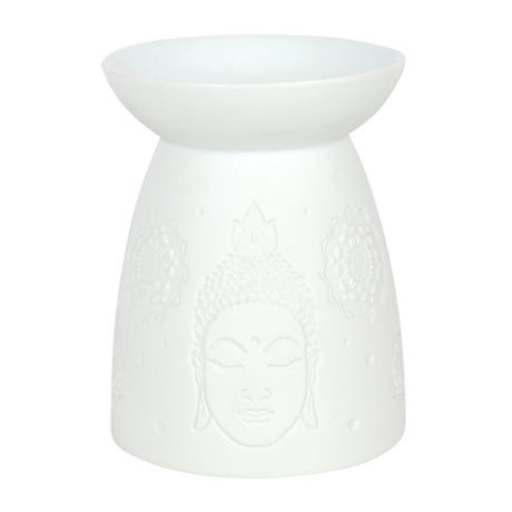 White Ceramic Buddha Face Oil Burner: 2 - Oil & Wax Burners By Gift Moments