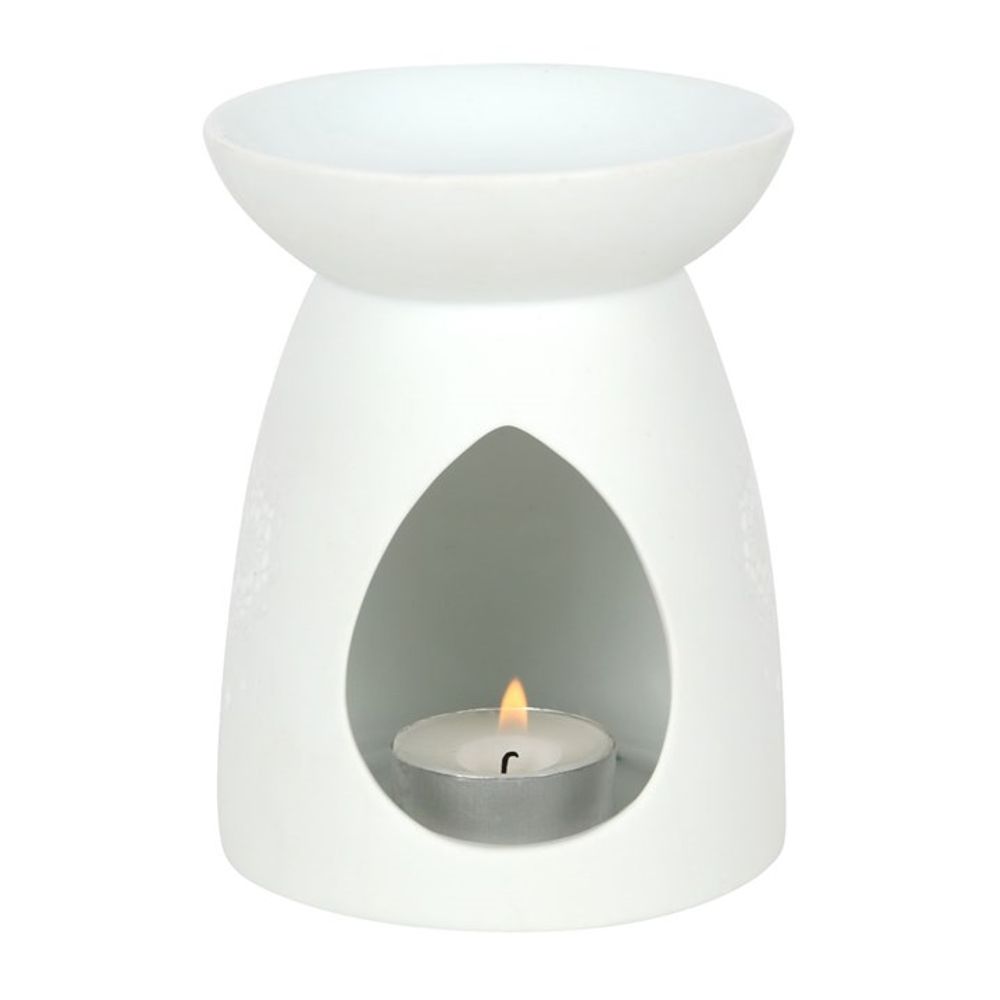 White Ceramic Buddha Face Oil Burner: 3 - Oil & Wax Burners By Gift Moments