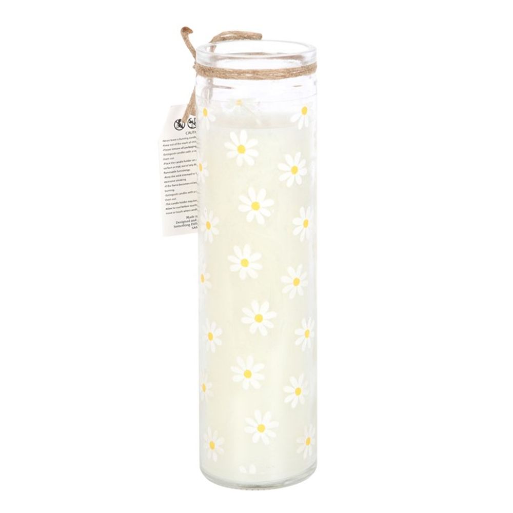 White Daisy Tube Candle: 3 - Candles By Gift Moments