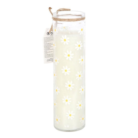White Daisy Tube Candle: 3 - Candles By Gift Moments