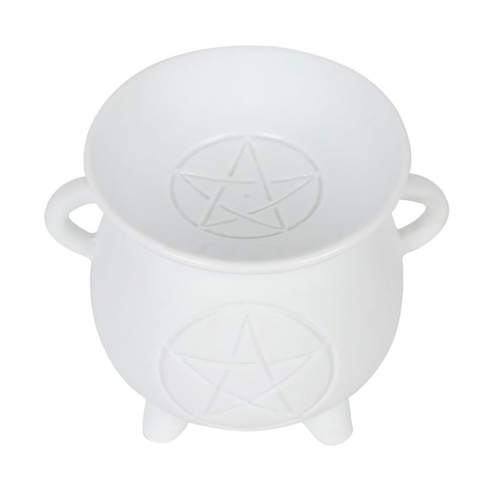 White Pentagram Cauldron Oil Burner: 5 - Oil & Wax Burners By Gift Moments