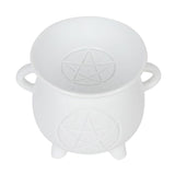 White Pentagram Cauldron Oil Burner: 5 - Oil & Wax Burners By Gift Moments