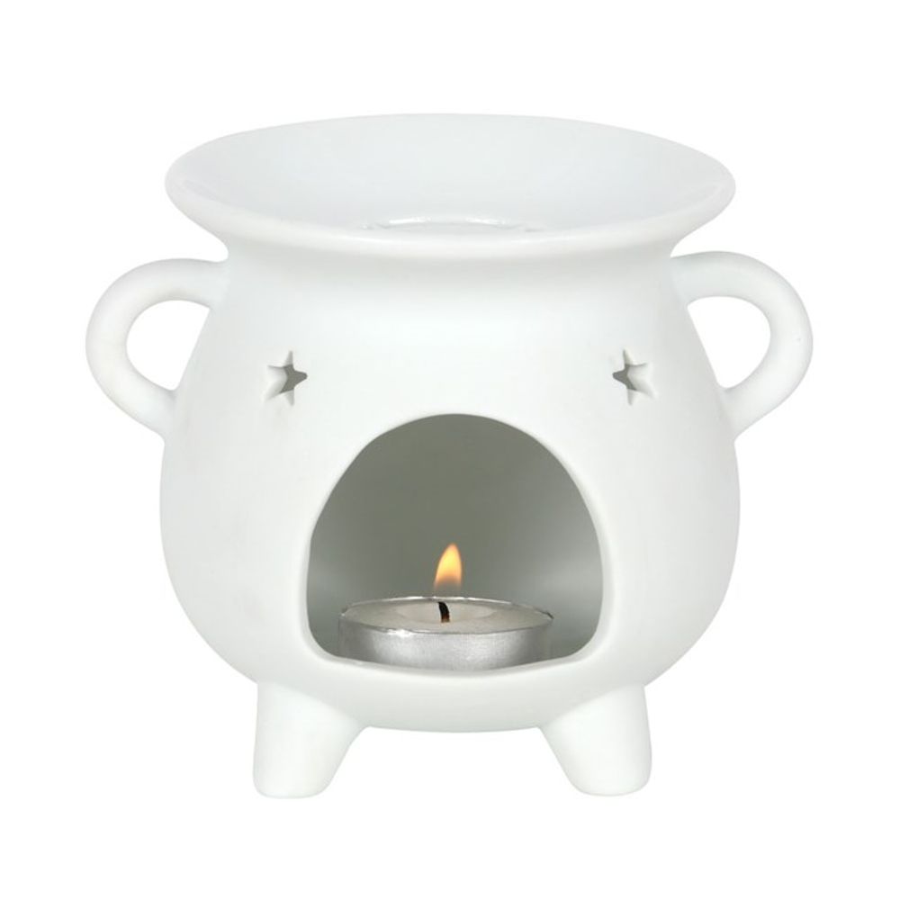 White Pentagram Cauldron Oil Burner: 4 - Oil & Wax Burners By Gift Moments