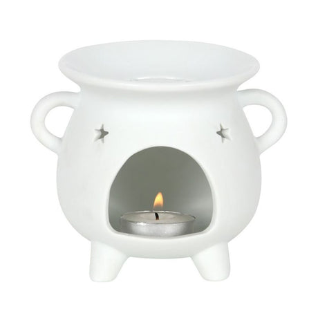 White Pentagram Cauldron Oil Burner: 4 - Oil & Wax Burners By Gift Moments