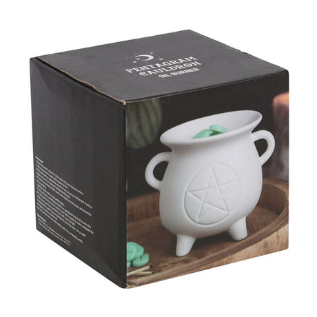 White Pentagram Cauldron Oil Burner: 6 - Oil & Wax Burners By Gift Moments