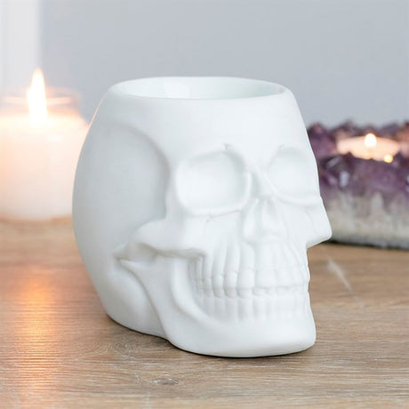 White Skull Oil Burner: 1 - Oil & Wax Burners By Gift Moments