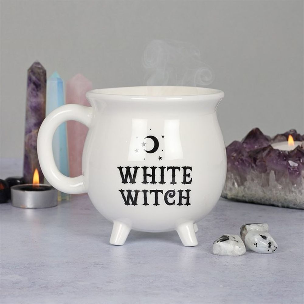 White Witch Cauldron Mug: 1 - Mugs By Gift Moments