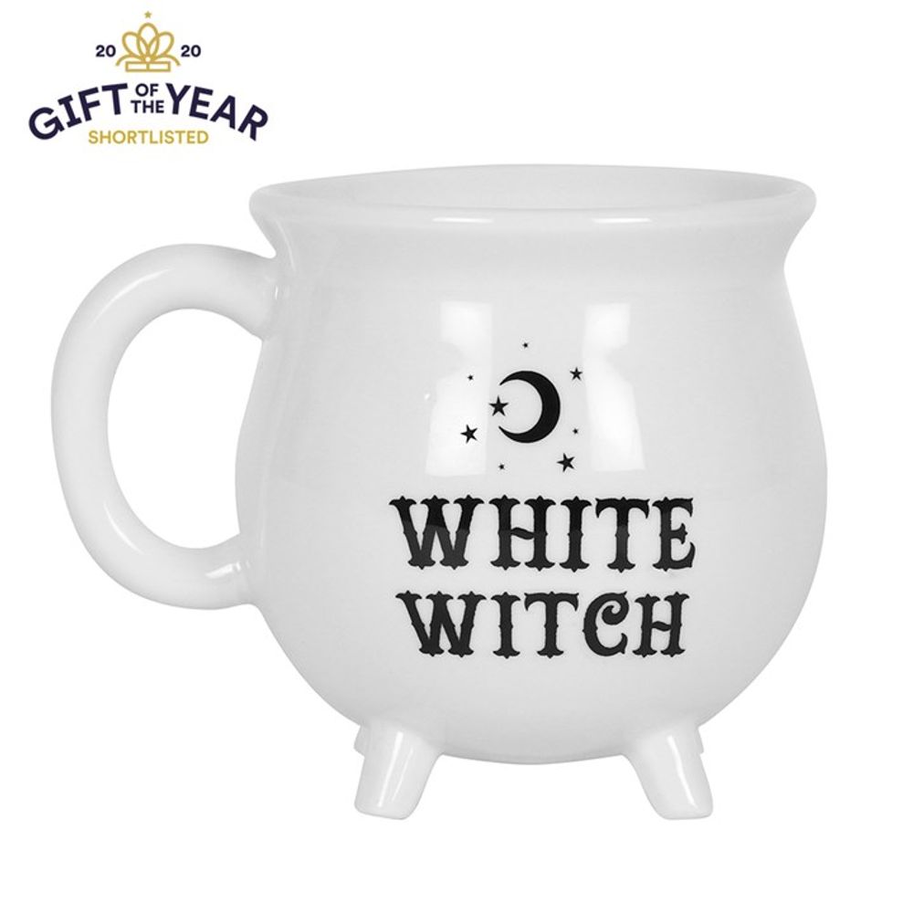 White Witch Cauldron Mug: 2 - Mugs By Gift Moments