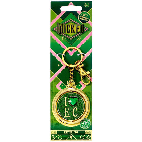 Wicked I Love Emerald City Spinner Keyring: 5 - Keyrings By Wicked