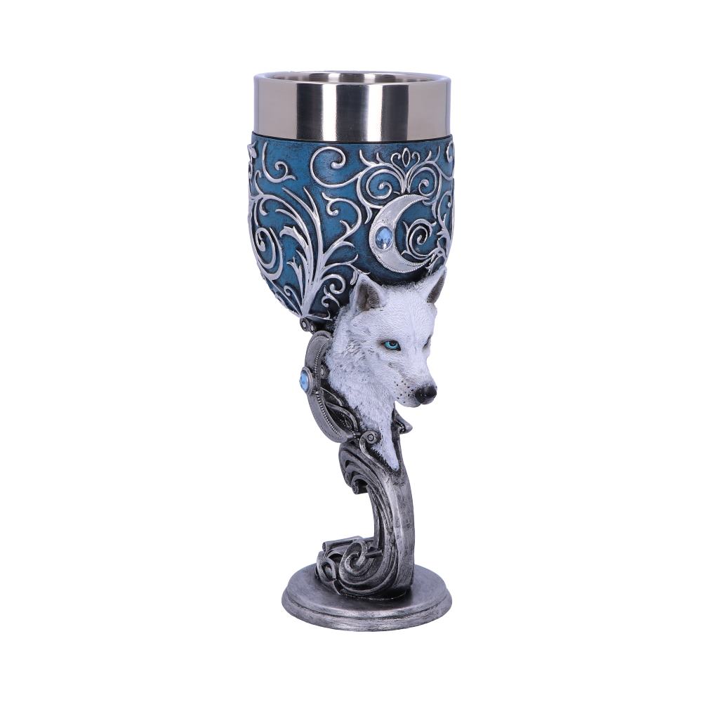 Wild at Heart Twin Wolf Heart Set of Two Goblets: 3 Goblets & Chalices By NN Designs