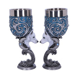 Wild at Heart Twin Wolf Heart Set of Two Goblets: 2 Goblets & Chalices By NN Designs