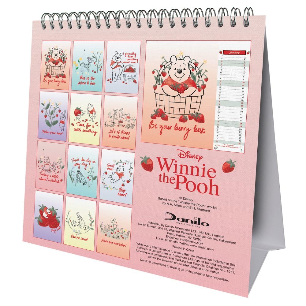 Winnie The Pooh Desktop Calendar 2026: 4 - Calendars By Winnie The Pooh