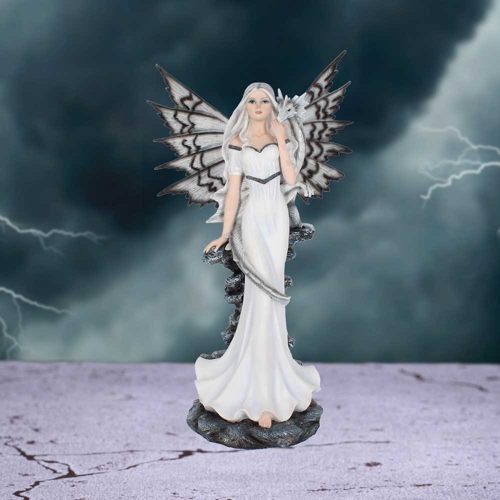 Winter Fairy With Dragon Companion Vanya 54.5cm - Shop Figurines Extra Large (Over 50cm) At Gift Moments - 1