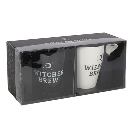 Witch and Wizard Couples Mug and Spoon Set: 3 - Mugs By Gift Moments