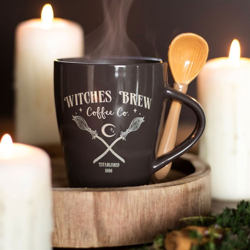 Witches Brew Coffee Co. Mug and Spoon Set: 1 - Mugs By Gift Moments