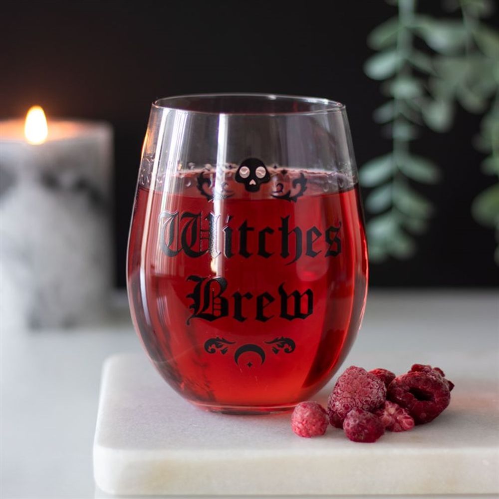 Witches Brew Stemless Wine Glass: 1 - Glassware By Gift Moments