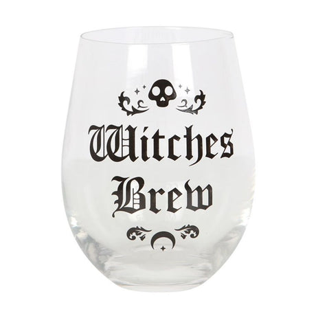 Witches Brew Stemless Wine Glass: 2 - Glassware By Gift Moments