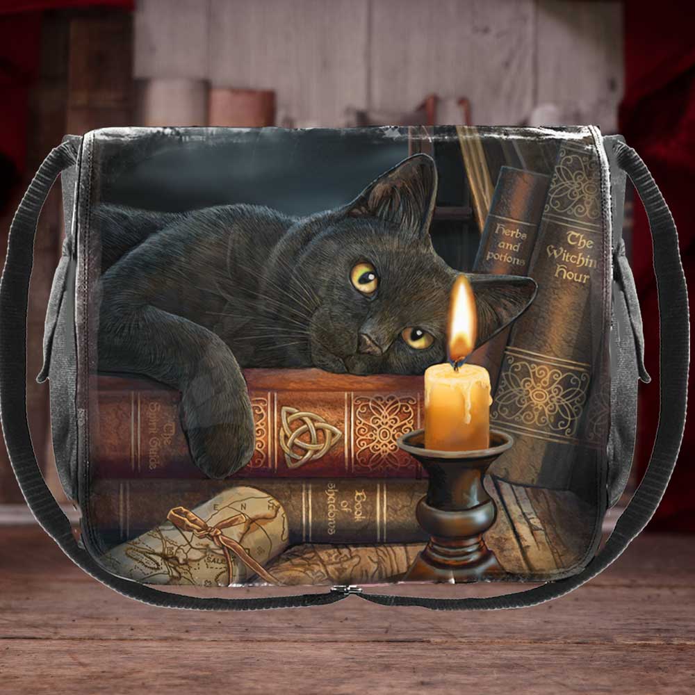 Witching Hour Cat Messenger Bag by Lisa Parker: 1 - Bags By Lisa Parker