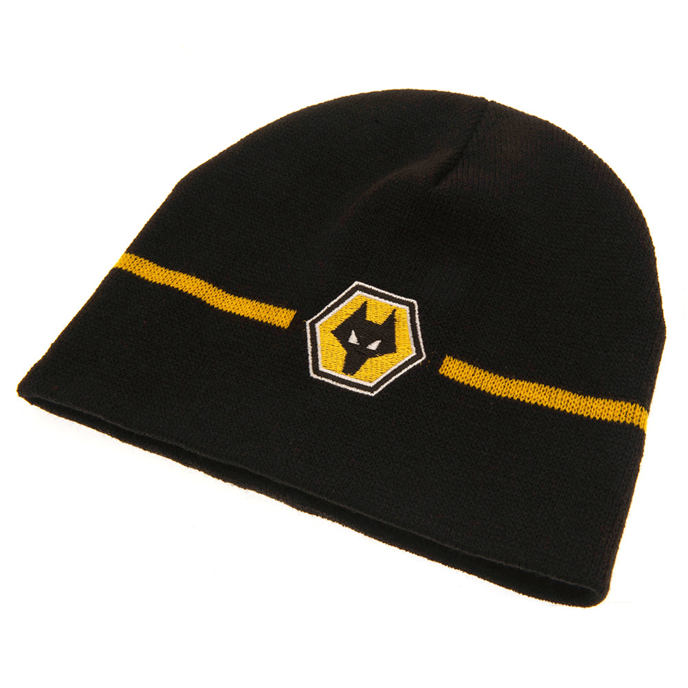 Wolverhampton Wanderers FC Stripe Beanie: 2 - Caps & Hats By Wolverhampton Wanderers