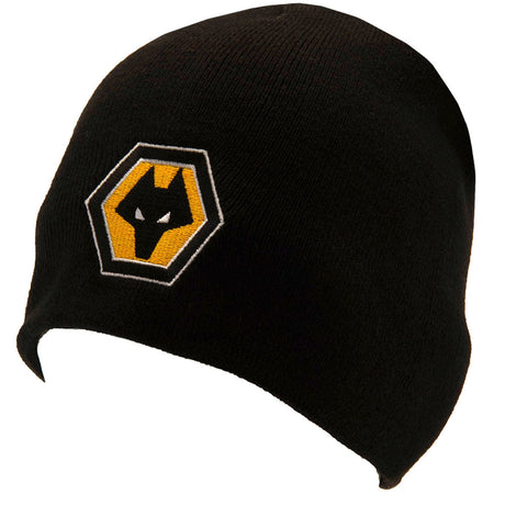 Wolverhampton Wanderers FC Black Beanie: 1 - Caps & Hats By Wolverhampton Wanderers