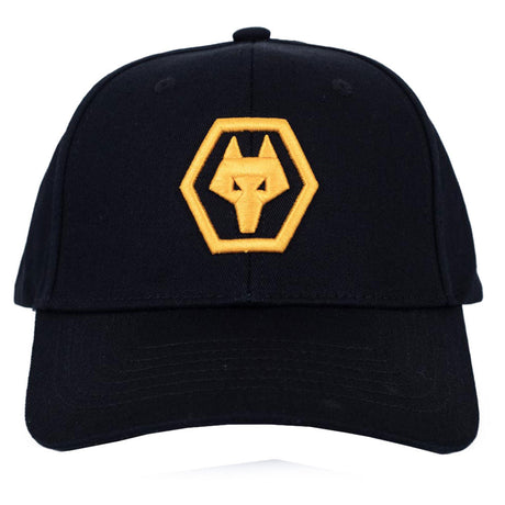 Wolverhampton Wanderers FC Essential Black Cap: 2 - Caps & Hats By Wolverhampton Wanderers