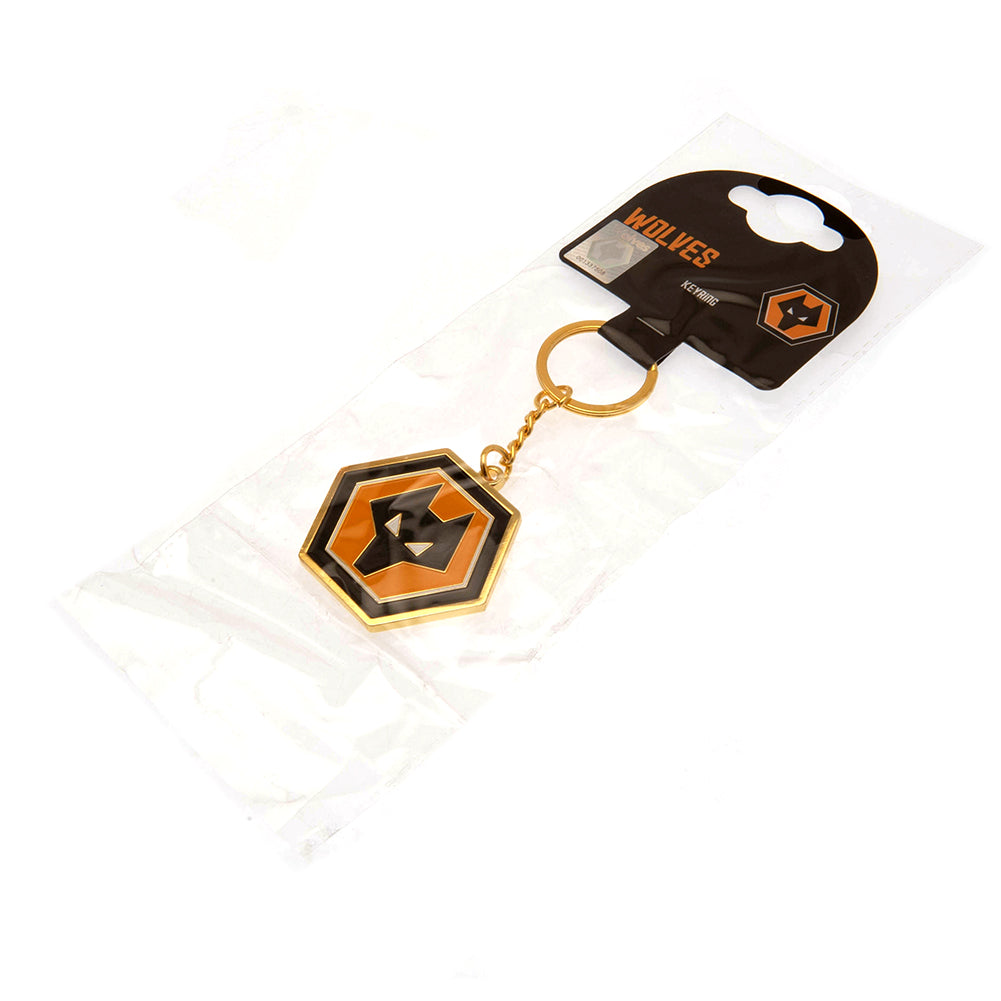 Wolverhampton Wanderers FC Crest Keyring - Shop Keyrings At Gift Moments - 3