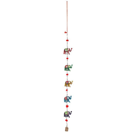 Wooden Hanging Elephant Decoration with Bell: 2 - By Gift Moments