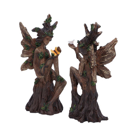 Woodland Beauty Tree Fairy Figurines (set of 2): 3 - Figurines Small (Under 15cm) By NN Designs