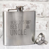 Worlds Best Uncle Hip Flask: 1 - Hip Flasks By Gift Moments