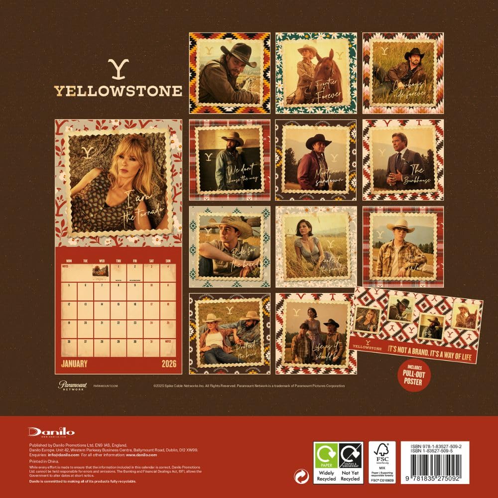 Yellowstone Square Calendar 2026: 5 - Calendars By Gift Moments