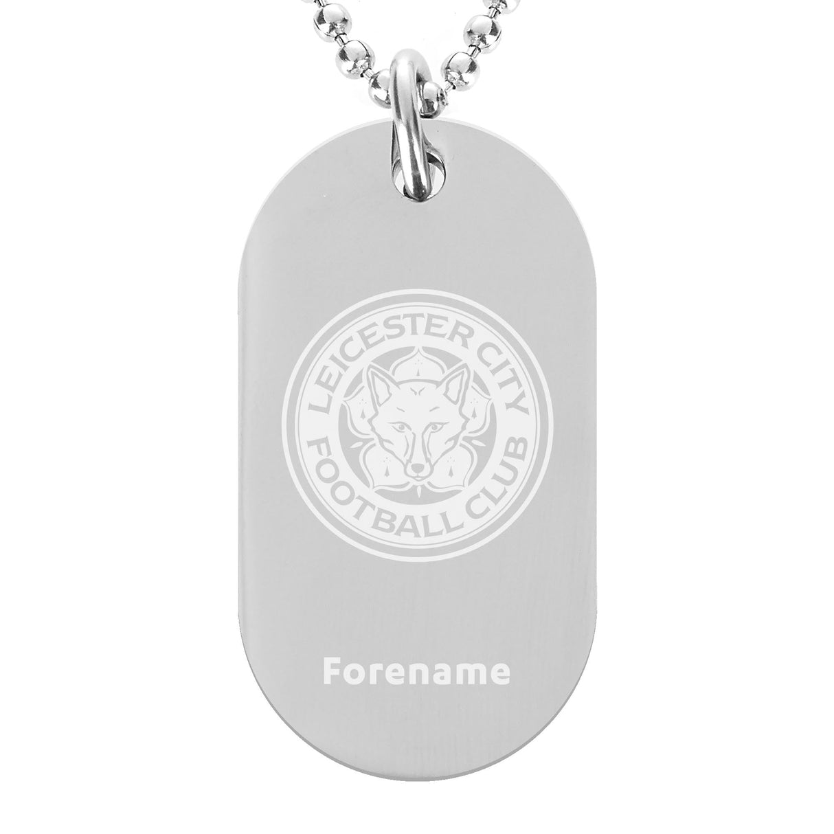 Personalised Leicester City FC Crest Dog Tag Pendant