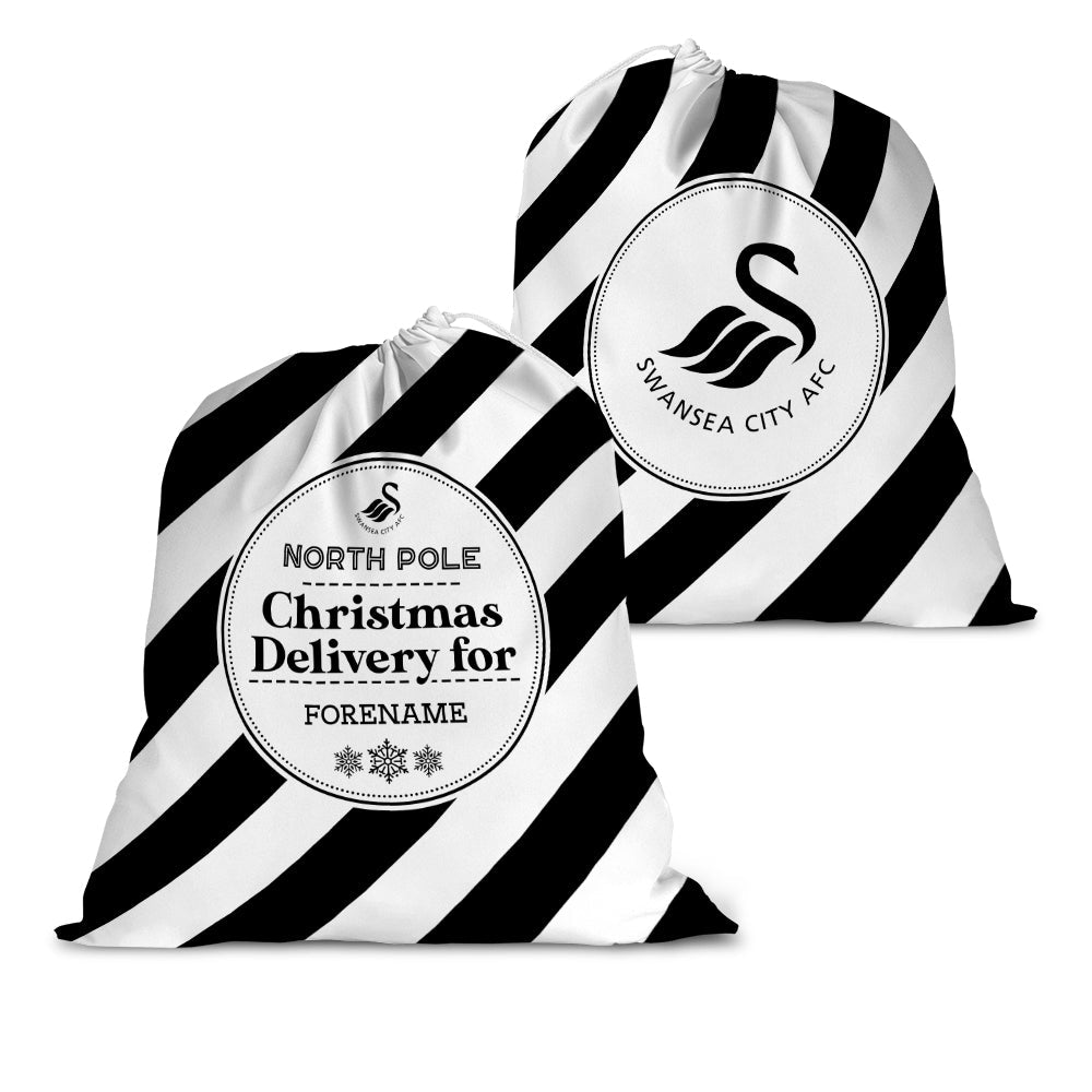 Personalised Swansea City Christmas Delivery Sack