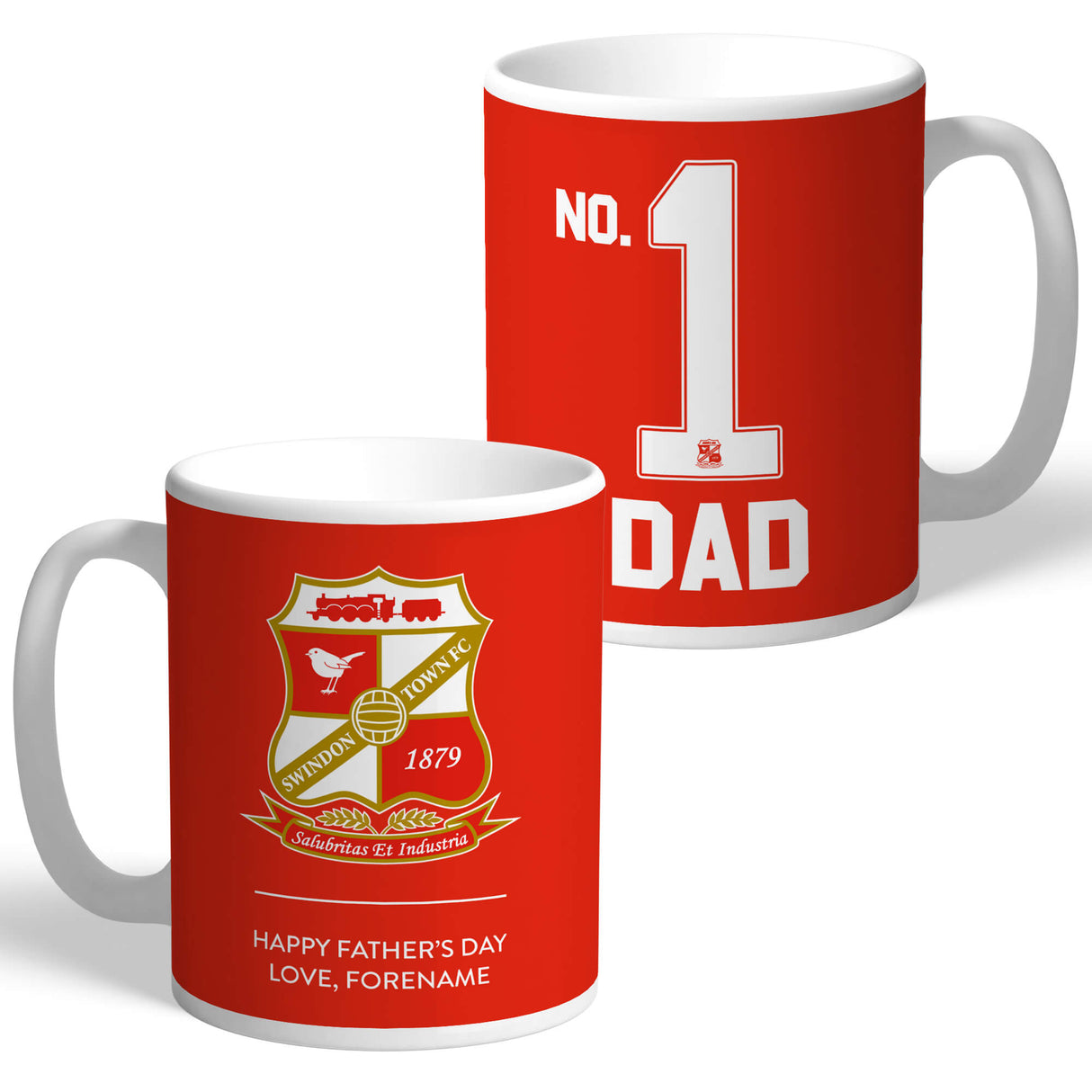 Personalised Swindon Town FC Father's Day Mug