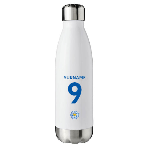 Personalised Leicester City FC Back of Shirt Insulated Water Bottle