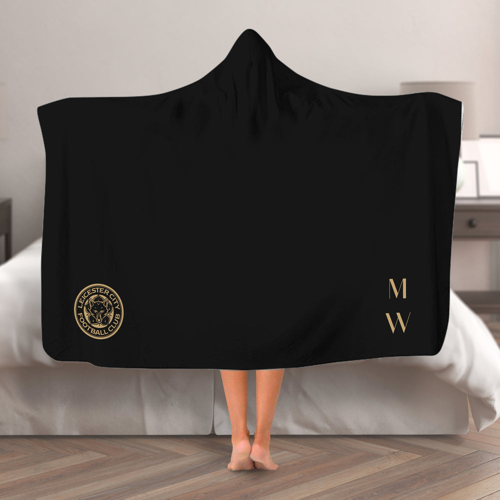 Personalised Leicester City FC Adult Hooded Blanket