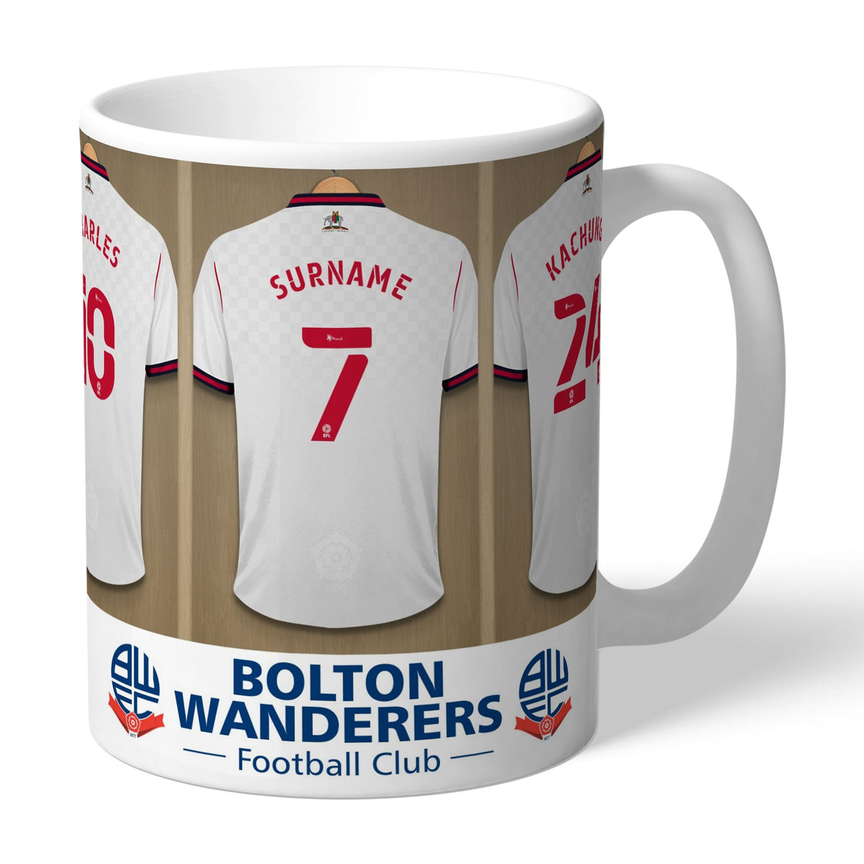Personalised Bolton Wanderers FC Dressing Room Mug