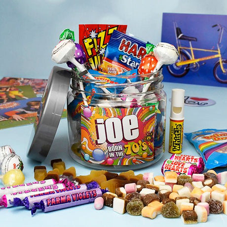 Born In The 70's Retro Sweet Taster Jar - Gift Moments