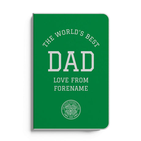 Personalised Celtic FC World's Best Dad A5 Notebook