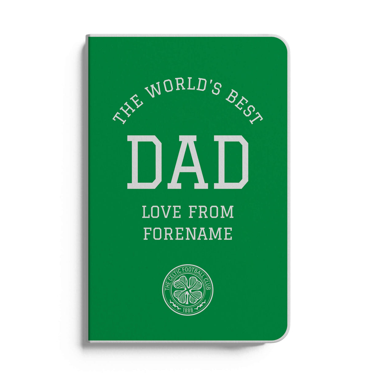 Personalised Celtic FC World's Best Dad A5 Notebook
